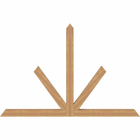 Ekena Millwork Saratoga Timber Gable Bracket, Western Red Cedar, 108"W x 72"H x 5 1/2"D x 5 1/2"F, 16/12 Pitch GBW108X72X0606SAR00SWR